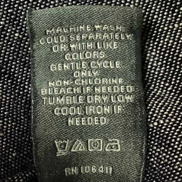 Neiman Marcus Womens Linen Shirtdress Roll Tab Sleeves Blue Mini Size Small - Picture 7 of 11